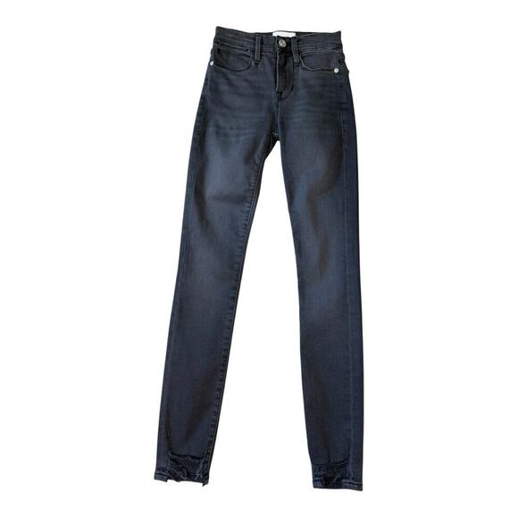NEW Frame Le High Skinny Jeans Women's Size 00 (23) Black High-Rise‎ NWT - Picture 1 of 8